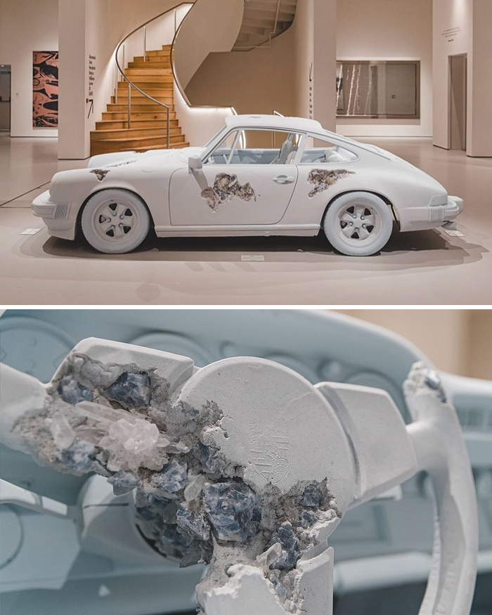 Eroded Porsche 911 SC by Daniel Arsham