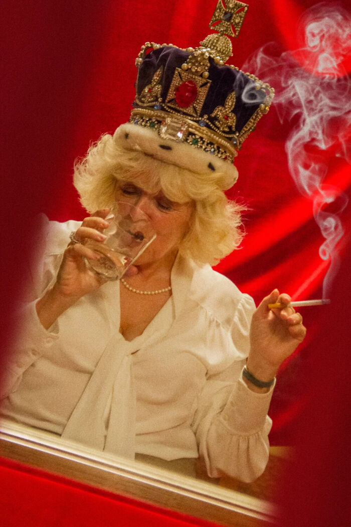 Camilla Tries On the Crown (Just for Fun)