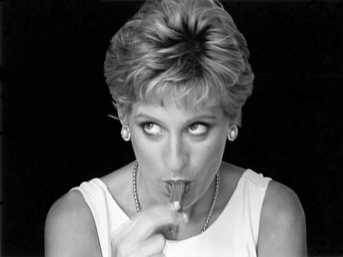 Princess Diana Snacking on a Flake
