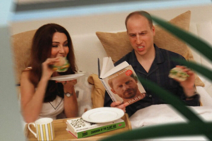 Kate and William Binge-Read 'Spare' in Bed