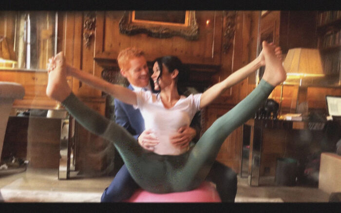 Harry and Meghan Try Out Yoga