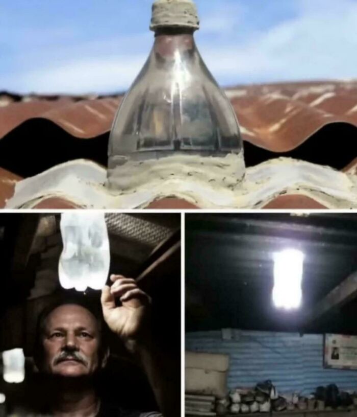 Lightbulb? Nah, This Guy Used a Water Bottle and Sunlight to Brighten Homes
