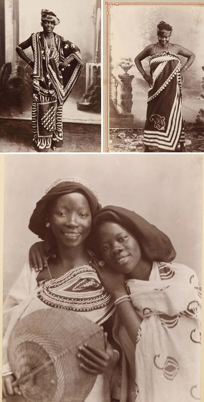 Fancy Ladies From Zanzibar Showing Off Gold Chains And Big Smiles, 1890s-1900s
