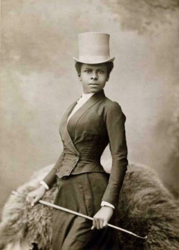 Mystery Woman Rocking A Riding Outfit (Look At That Jacket!) Late 1800s Fashion Goals