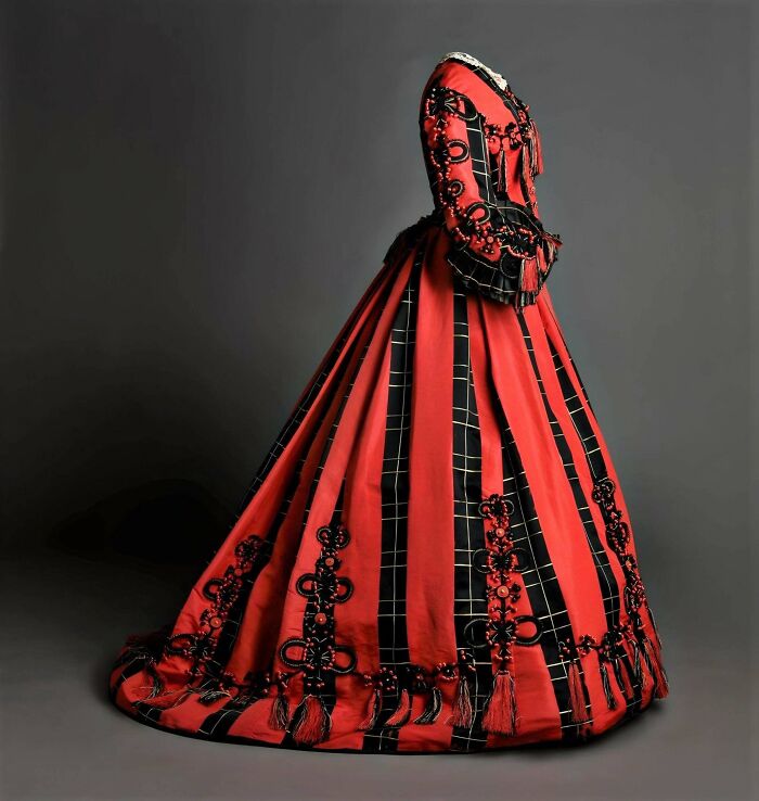 Satin, Lace, Tassels... Oh My! Fancy Victorian Dress From The 1860s