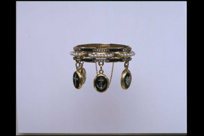 Mourning Bracelet With Lockets And Diamonds, Paris, 1860