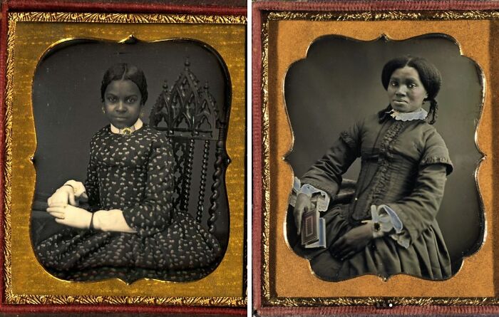 Portraits Of Young African American Ladies Rocking Those Gilded Frames, 1850s-60s
