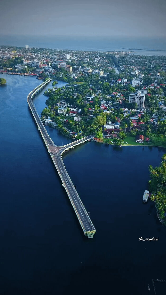 Bridge to Nowhere in Kollam, India. Literally Nowhere.