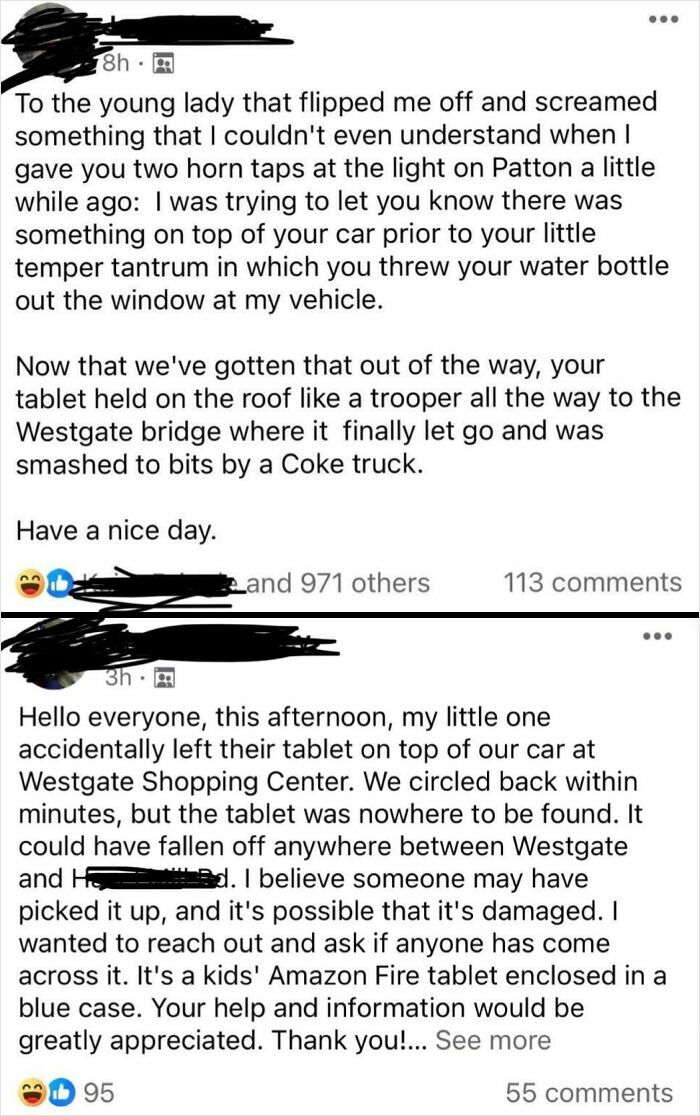 These Two Facebook Posts In My Community Group? Absolute Comedy Gold