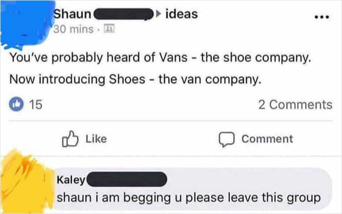 Vans? More Like Laughs. This Facebook Post Has It All