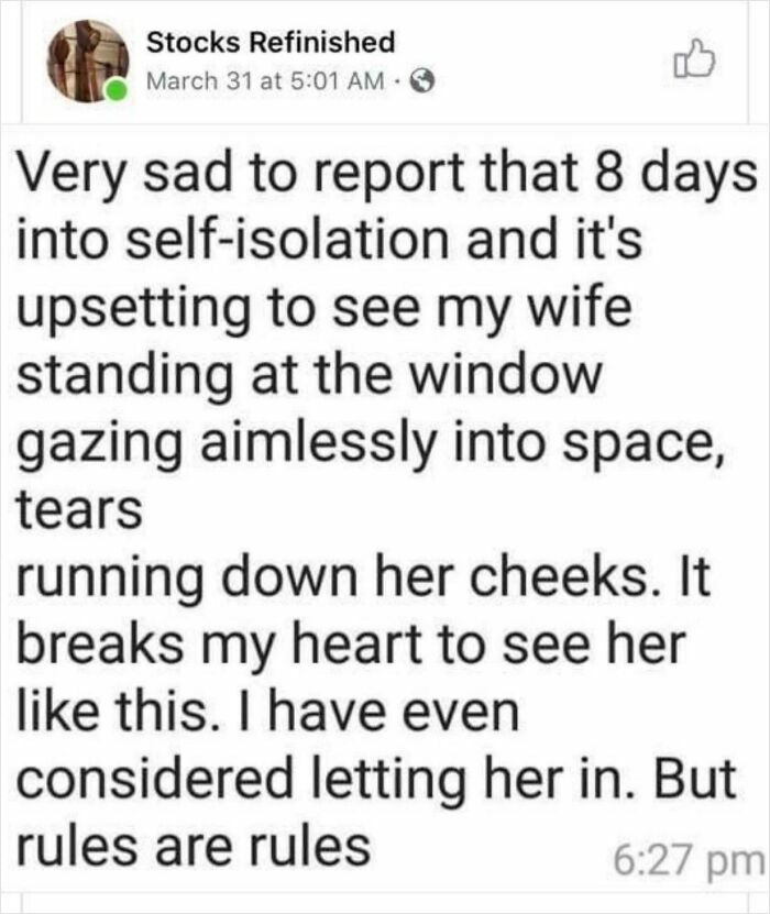 Poor Wife, But Also LOL