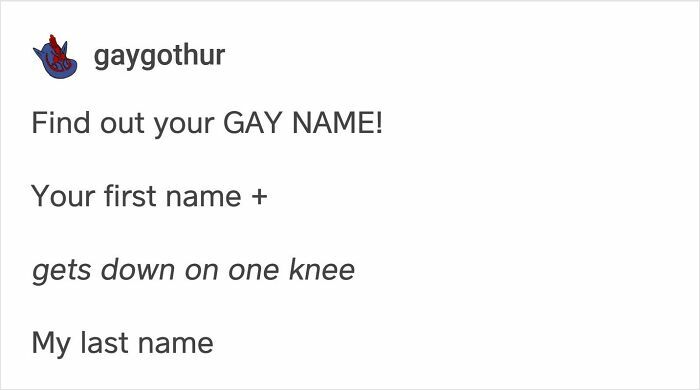 I Accept My Gay Name—Plot Twist!