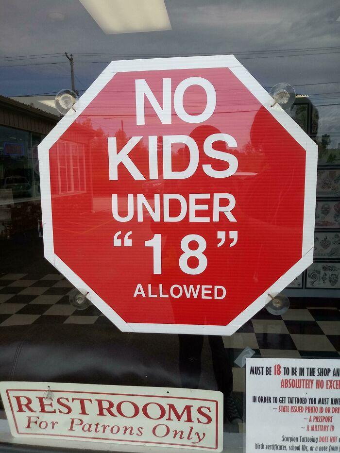 No One Under "18" Allowed?