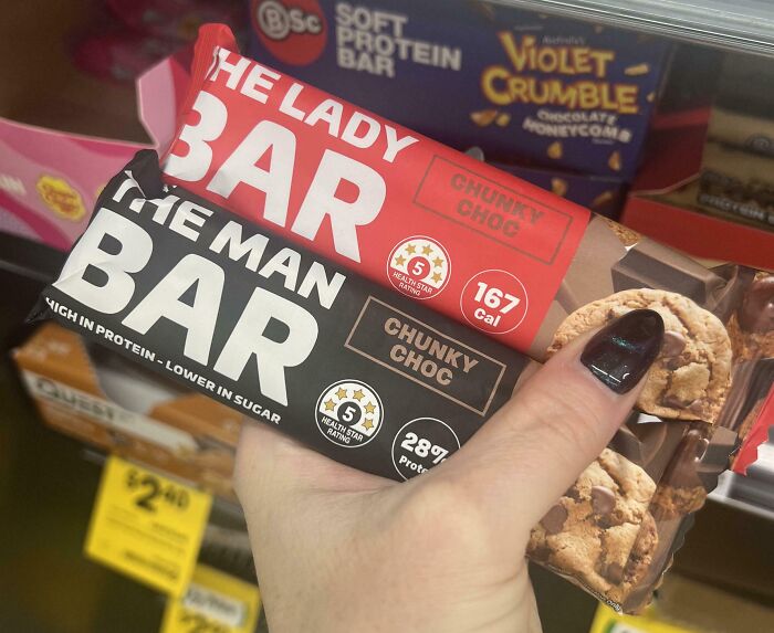 Same Snack, Different Package: Men Get Protein, Women Get Calories