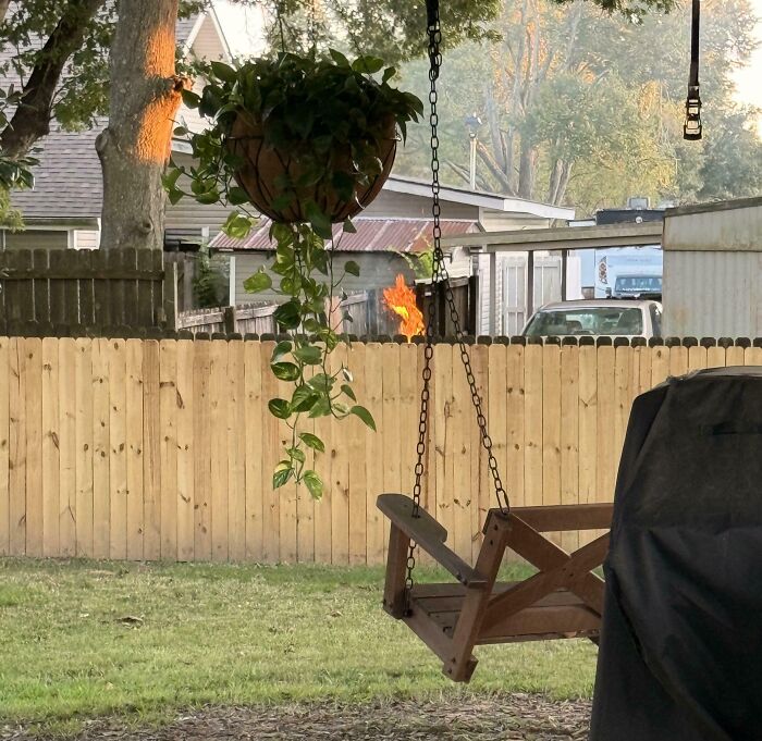 Neighbor’s Backyard Burning Trash, Up Close and Personal