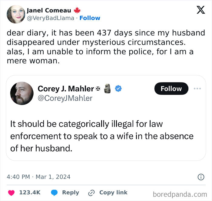 Asking Why A Wife’s Husband Is Absent Should Be Illegal... Wait, What?