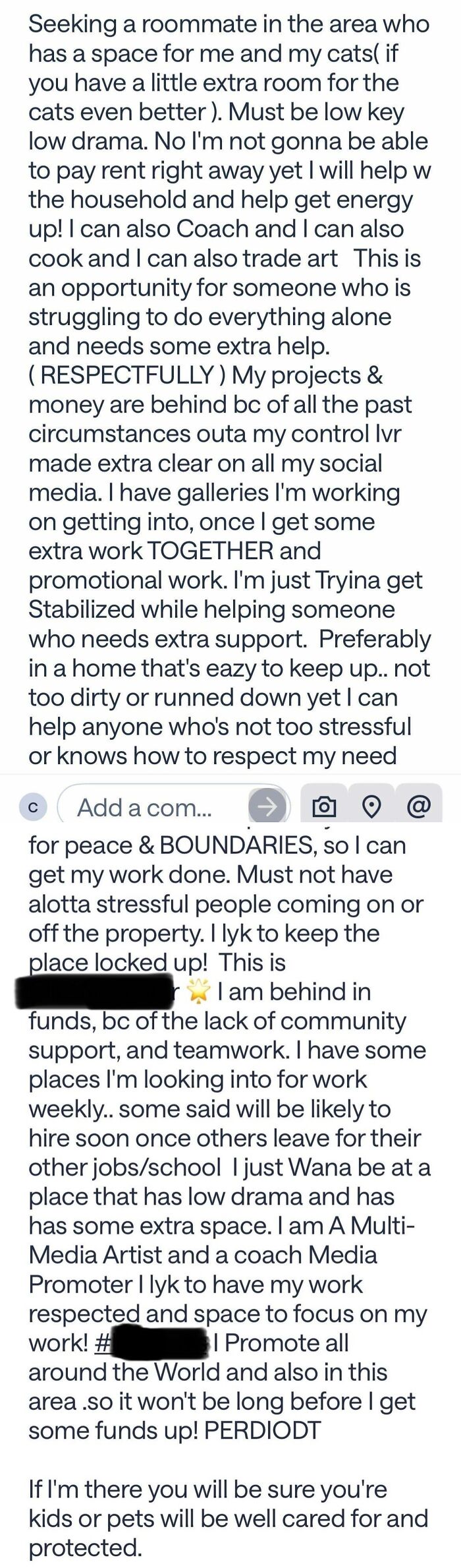 Anyone Looking For A Roomie? (Brace Yourself)