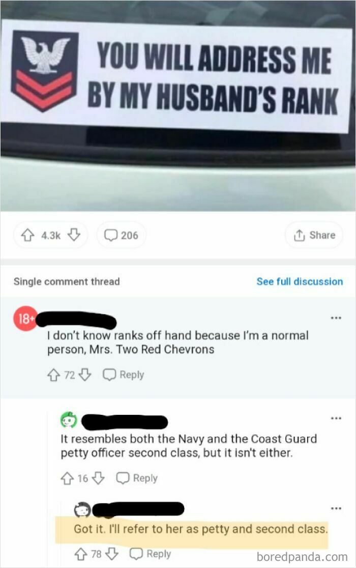 Mrs. Two Red Chevrons, Coming Through