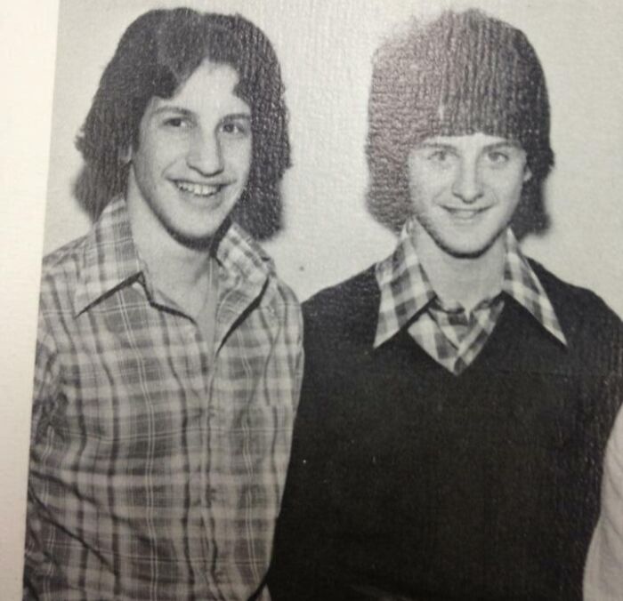 Andy Samberg and Daniel Radcliffe Hanging Out in the 70s Yearbook