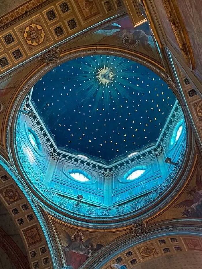 Starry Night? No, Just The Church Ceiling In Rome