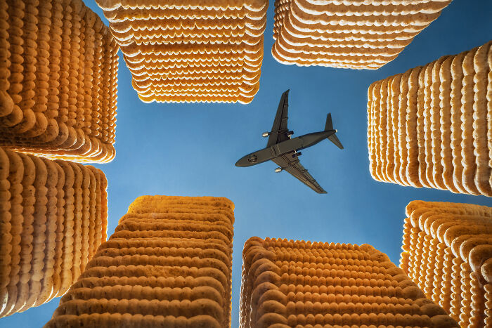 Airplane + Biscuits + Imagination = Surreal Food Art