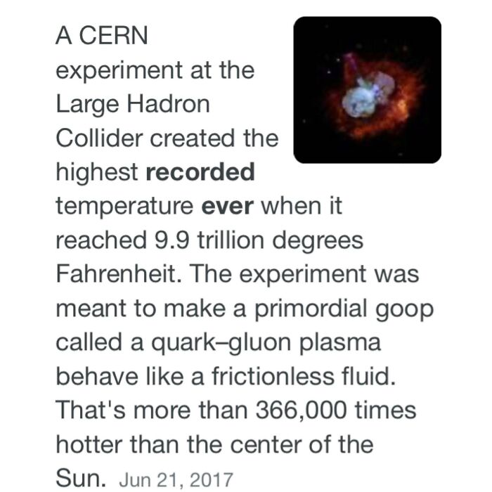 Particle Accelerator Hit the Highest Temperature Ever! Hotter Than You Can Imagine