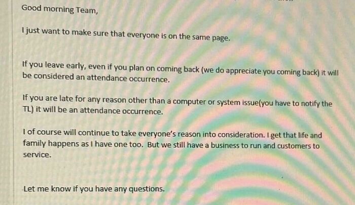 Manager Emailed Me The Morning After I Took My Kid To The Hospital