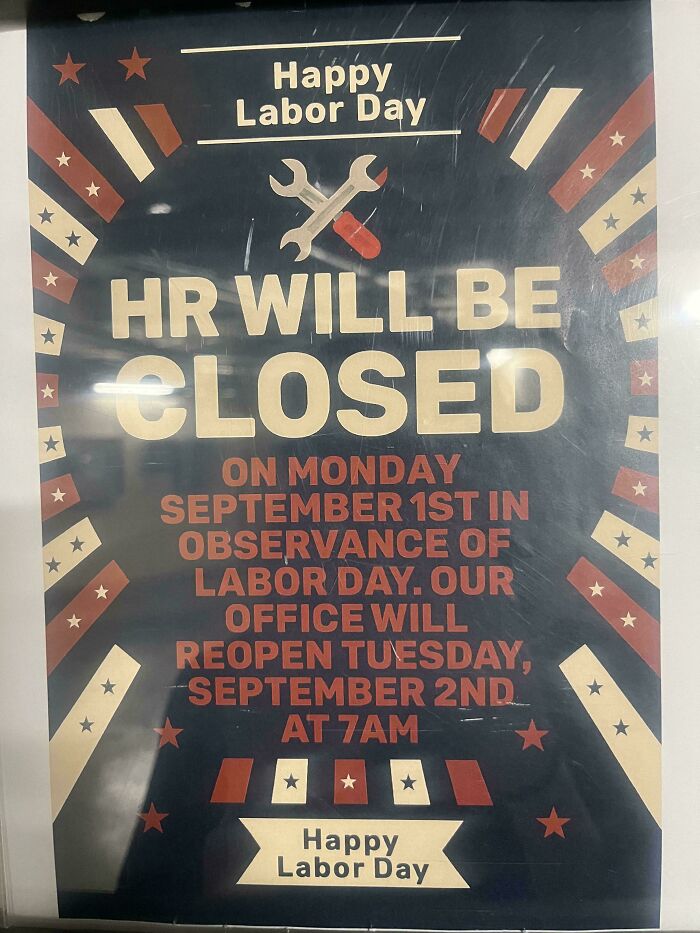 HR Gets Labor Day Off, Everyone Else Works