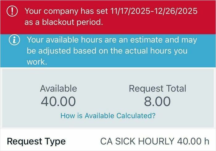 Company Ignores California Sick Pay. No Way To Request It.
