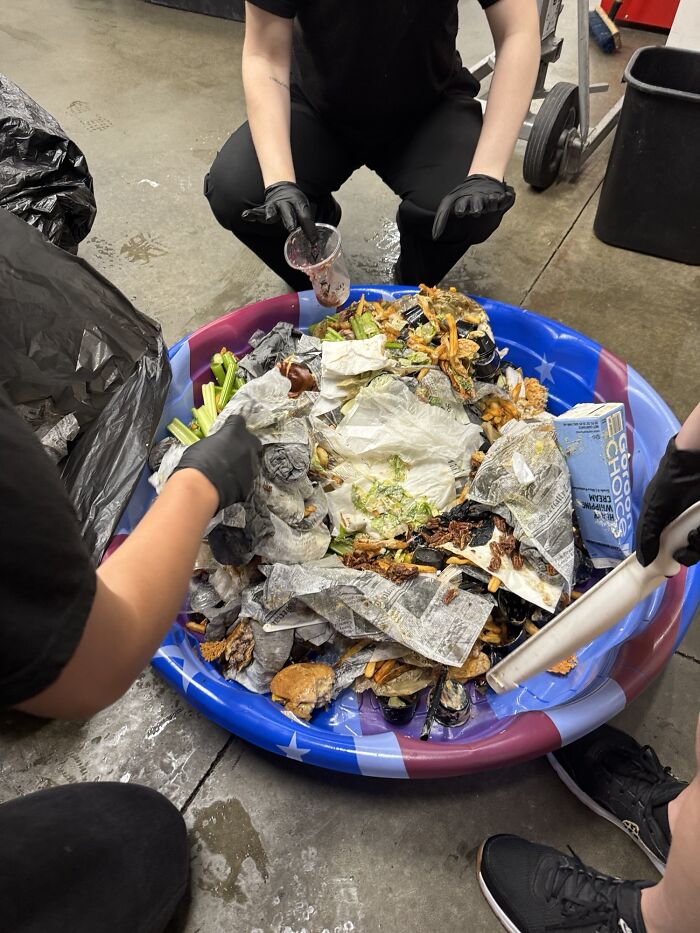 Manager Makes Us Dig Through Trash Bags To Find Silverware