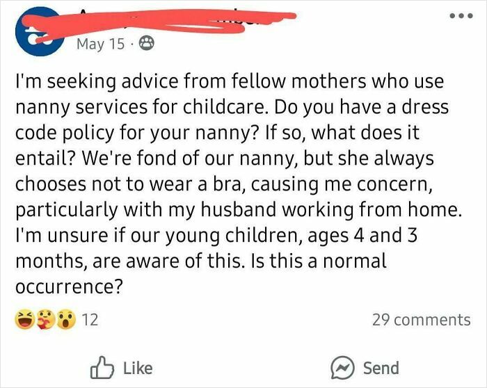 Dress Code for Braless Nanny? Sure, Why Not!