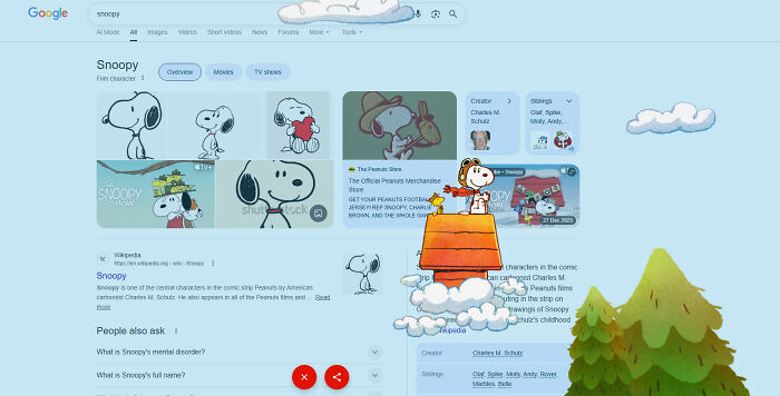 Snoopy Soars in Google’s Sky