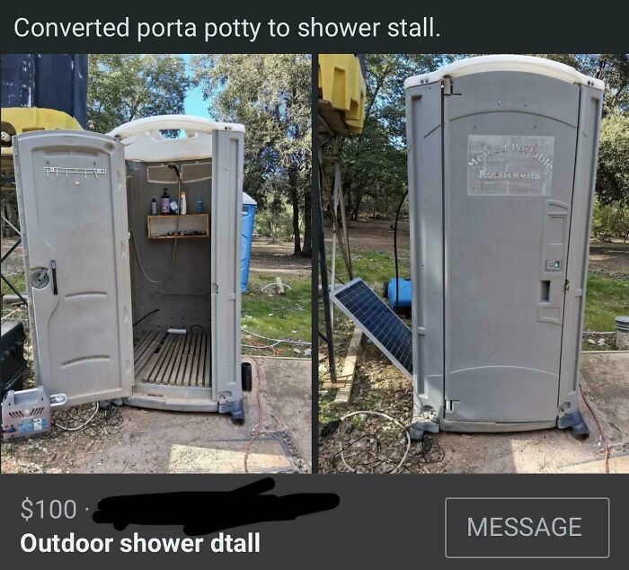 Porta Potty Turned Shower? Yep, That’s Happening