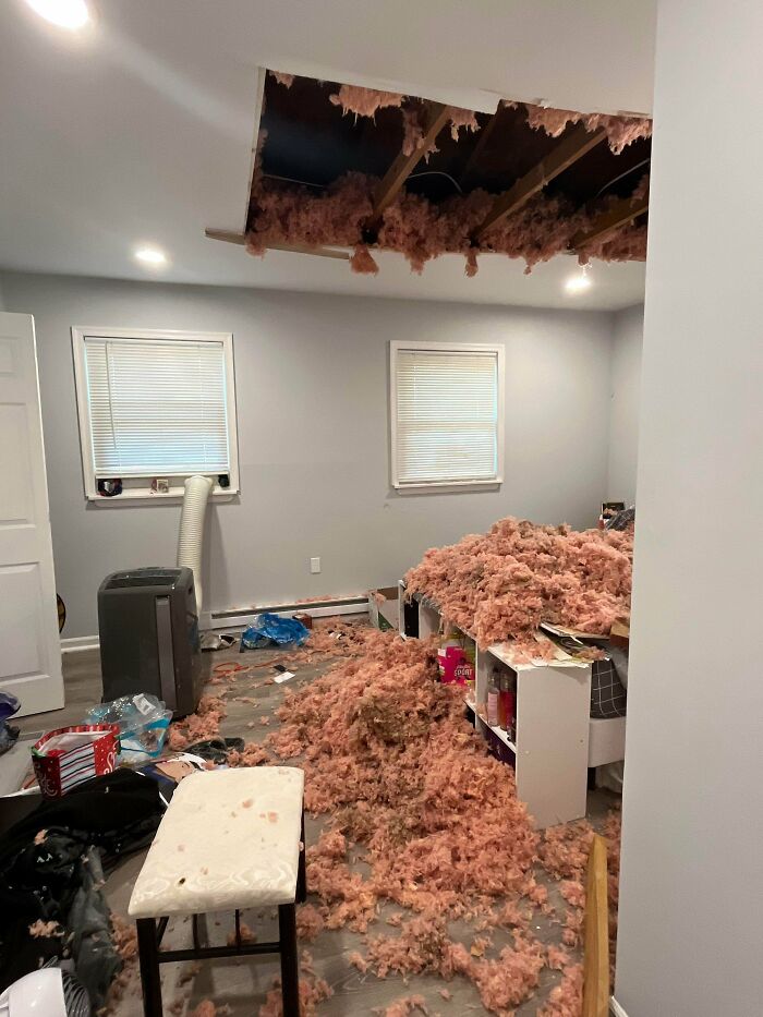 Bedroom Ceiling Decided to Take a Break and Collapsed