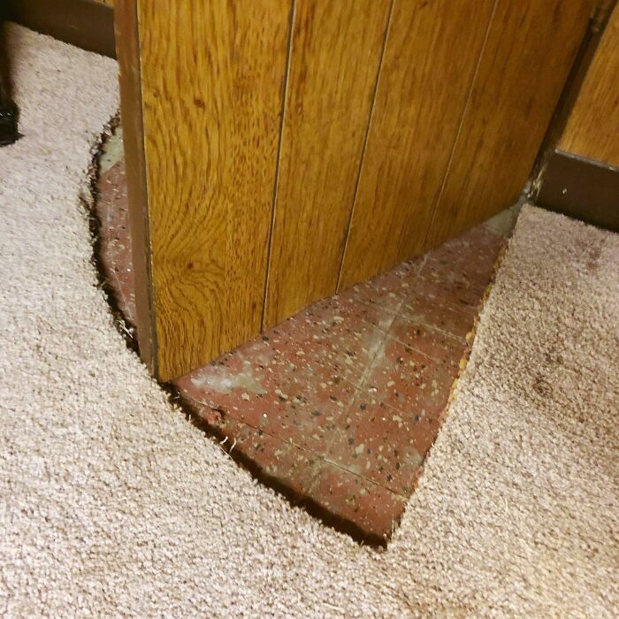 Who Needs Proper Doors When You Can Cut Your Carpet Instead?
