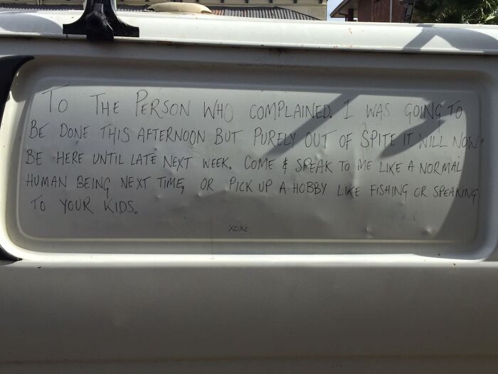 Petty Note That Says It All