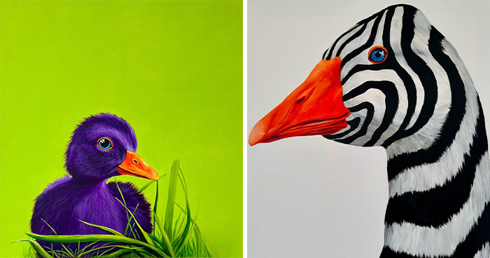 Yep, These Geese Got Stripped, Spotted, And Seriously Jazzed Up!