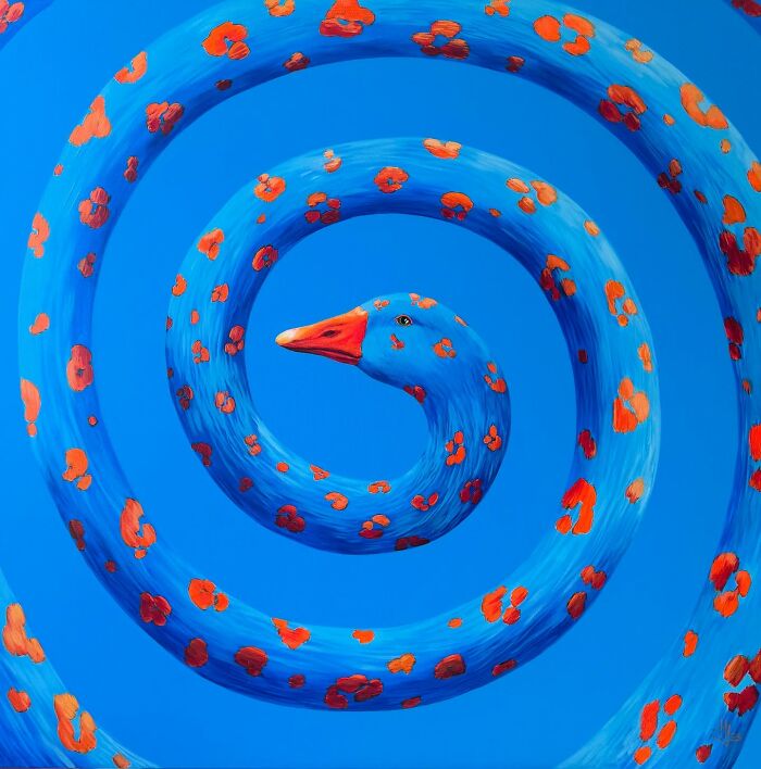 Yep, These Geese Got Stripped, Spotted, And Seriously Jazzed Up!