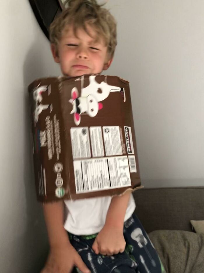 The Box Trap: When Your Nephew Gets Stuck in What He Wears