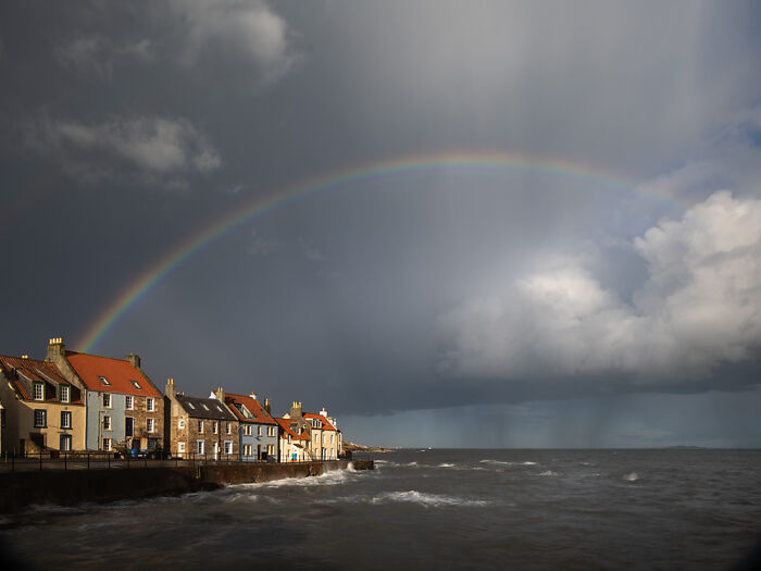 Scottish Landscape - Sea And Coast, 2nd Place: St Monans Rainbow. Fife By Grant Bulloch