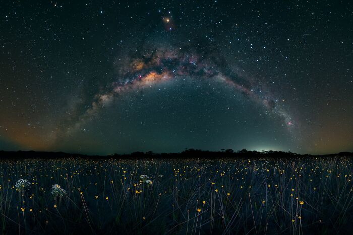 Night World Finalist: Golden Drops Beneath The Milky Way by Marcio Cabral