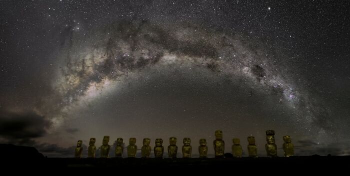 Night World Finalist: Milky Way Over Tongariki by John Edwards