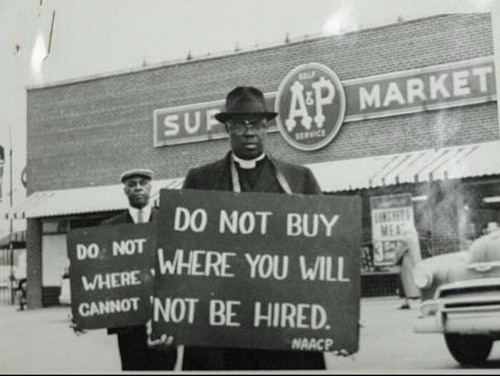 “Don’t Shop Where You Can’t Work” Protest, 1960s North Carolina