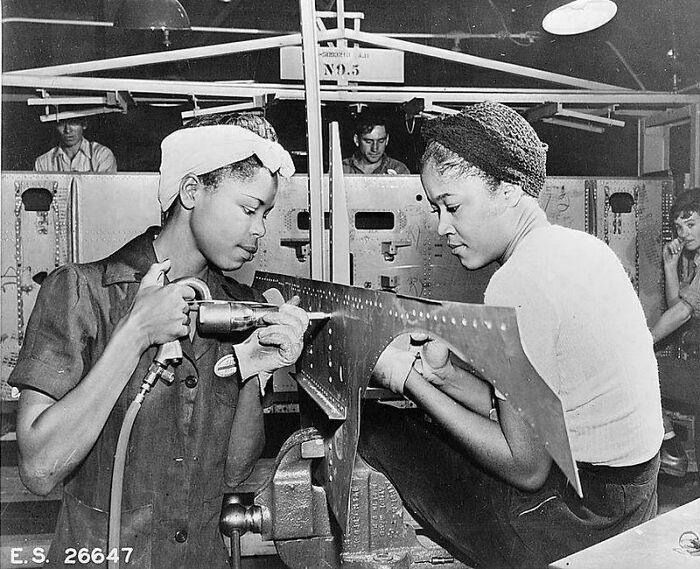 Women Building Aircraft for WWII, Mid-1940s