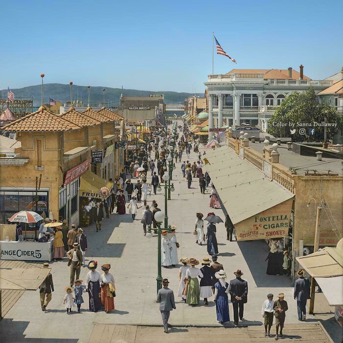 Color Splash! Long Beach, California Back in 1910