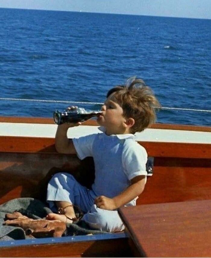John F. Kennedy Jr. Sipping a Coke on Honey Fitz, 1963