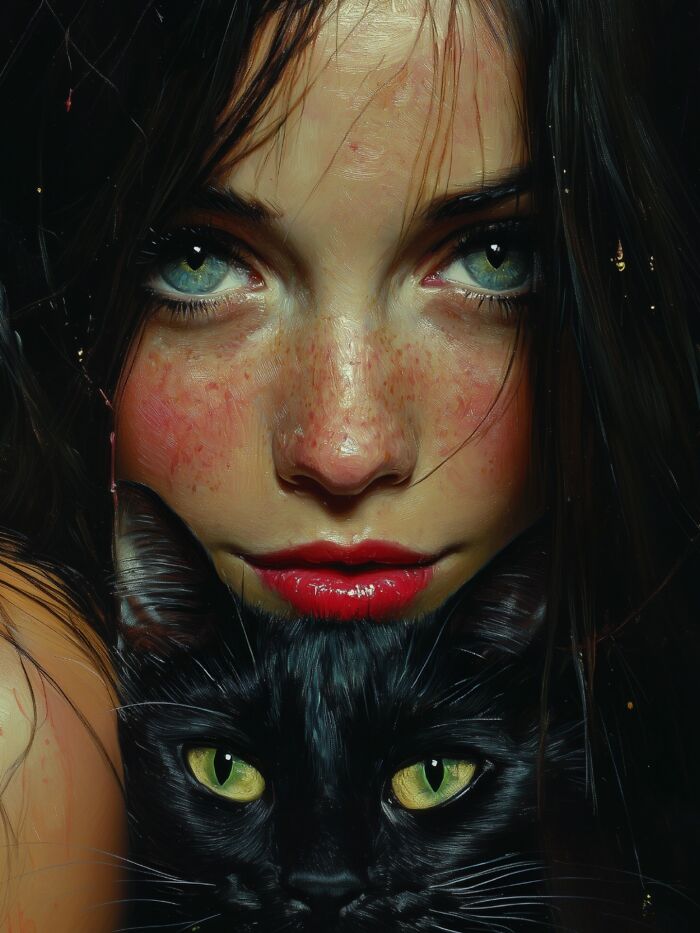 Check Out These Mind-Bending Human-Cat Portraits That Blur the Lines!