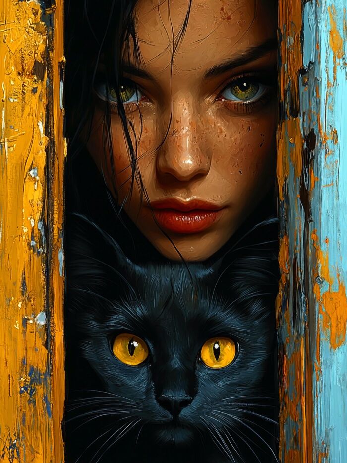 Check Out These Mind-Bending Human-Cat Portraits That Blur the Lines!