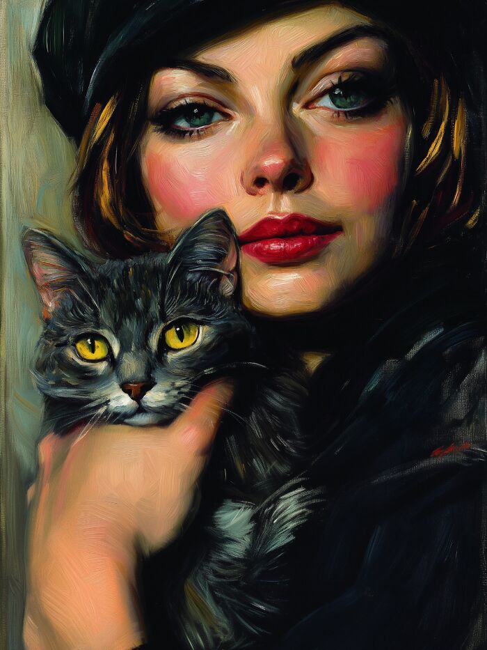 Check Out These Mind-Bending Human-Cat Portraits That Blur the Lines!