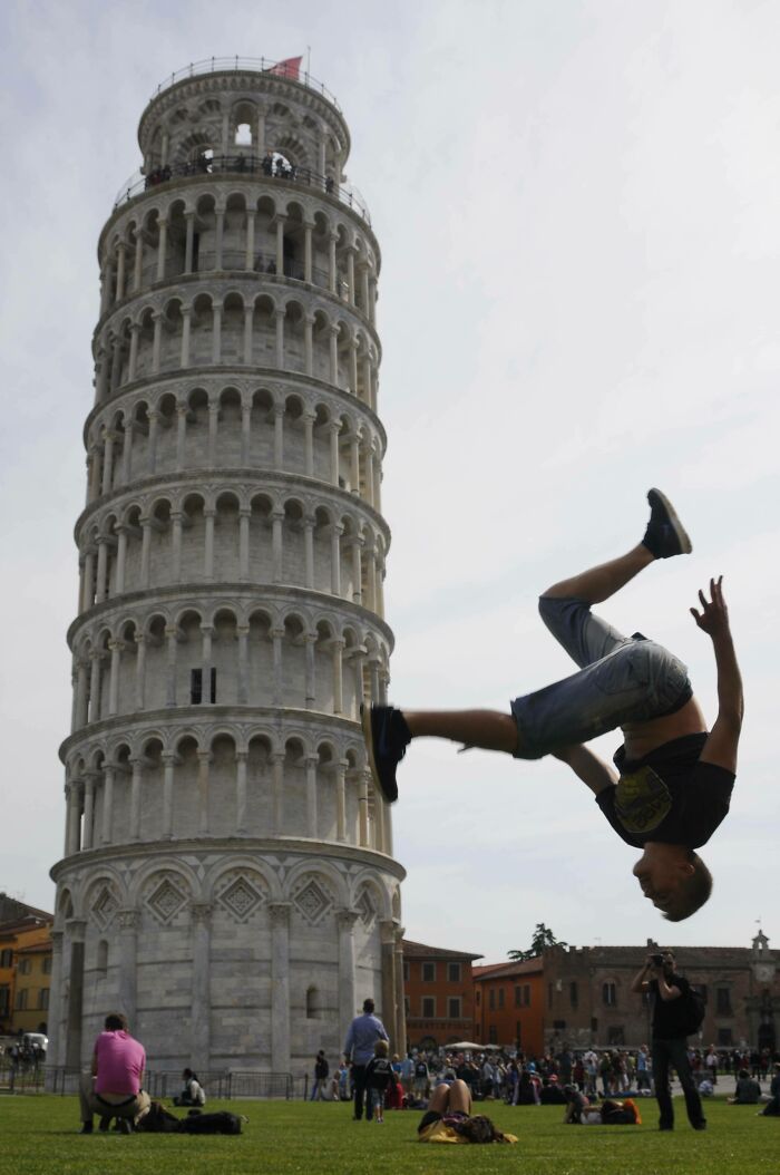 Not Your Typical Leaning Tower Pic—This One’s Got Swagger